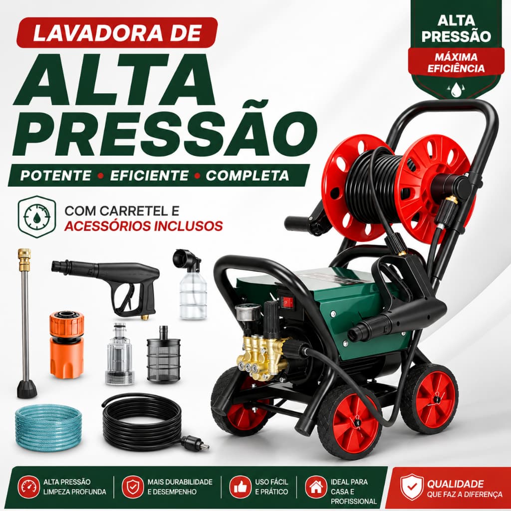 Lavadora de alta pressão portátil para carro SOARFLY grau profissional 5800W 12L/min