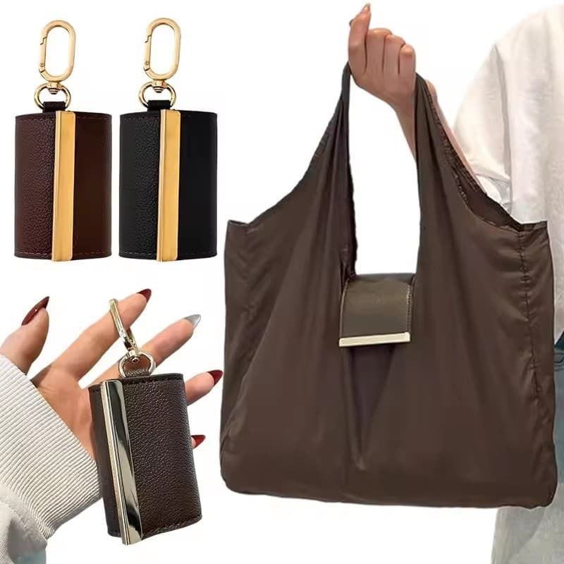 Reutilizável Mini Chaveiro Sacola Grande Capacidade Eco-Friendly Dobrável Saco De Compras Leve Expansível