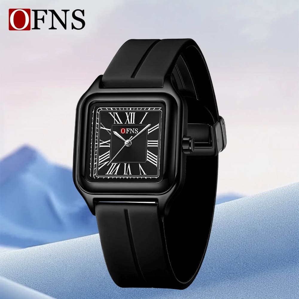 OFNS 7220 Novo 2026 Moda Masculina Relógio De Quartzo Mostrador Quadrado À Prova D'água Luz Noturna Masculino E Feminino