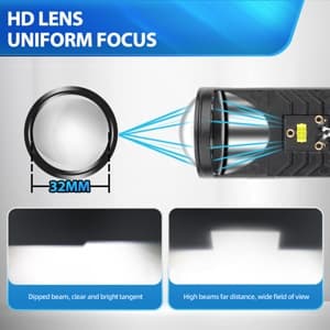 TCYATO 2 Unidades De Lâmpadas De Farol De Projetor LED Para Carro H4 Feixe Duplo 60000K Luz De Neblina Branca