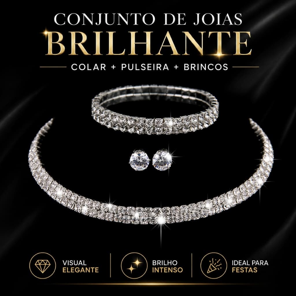 Conjunto De Joias 3 Em 1 Colar E Brincos E Pulseira Com Pingente De Liga Feminina Para Casamento E presentes