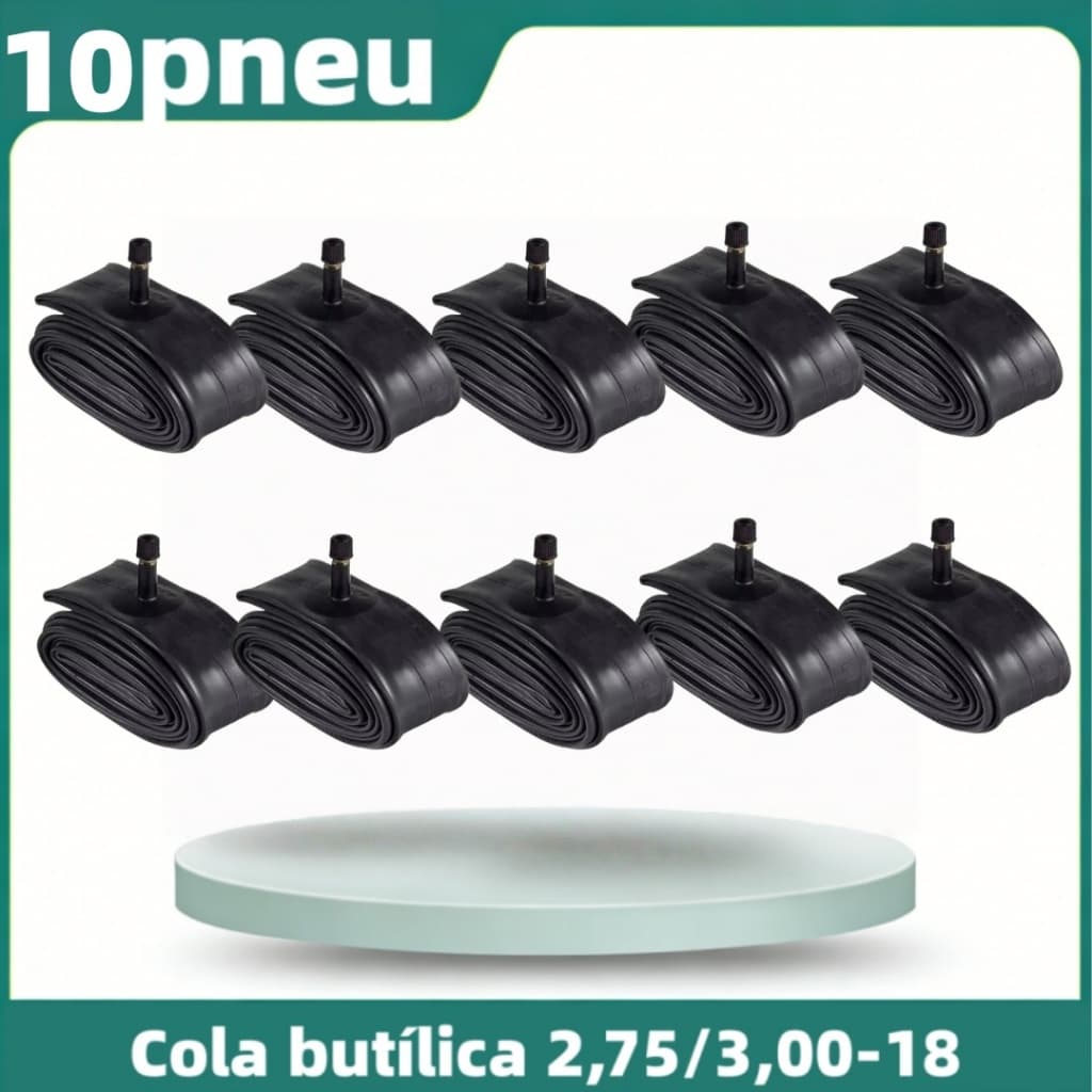 10 pacotes de tubos internos adequados para pneus de 18 polegadas adaptação de rodas 125/150: modelos Honda, Yamaha 275/