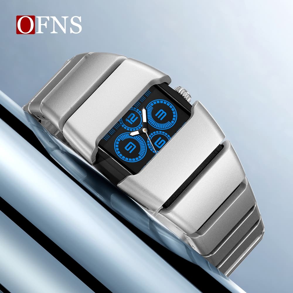OFNS 1319 Elegante Relógio De Quartzo Único Unissex Retro 50M Resistente À Água Pulso Casual Luminoso Estudante-11