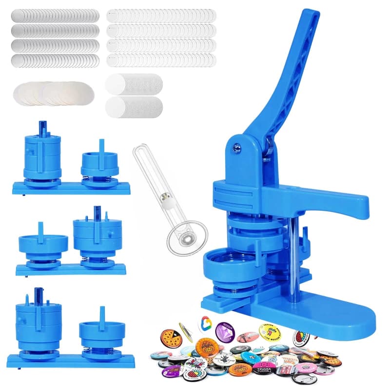 3 Kit Conjunto de Máquina de Crachá Deslizante Máquina De Button, Botão, Broche, Crachá 32/44/58mm 100 Boton samba