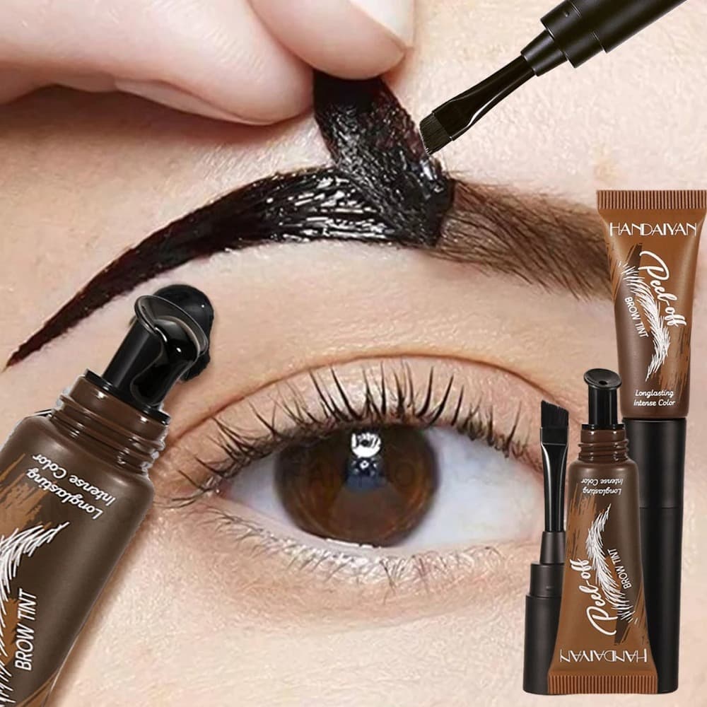 Gel E Pincel Para Sobrancelhas , Combinado De Longa Duração , Cor Intensa , Resistente Ao Suor , Semipermanente , Peelin