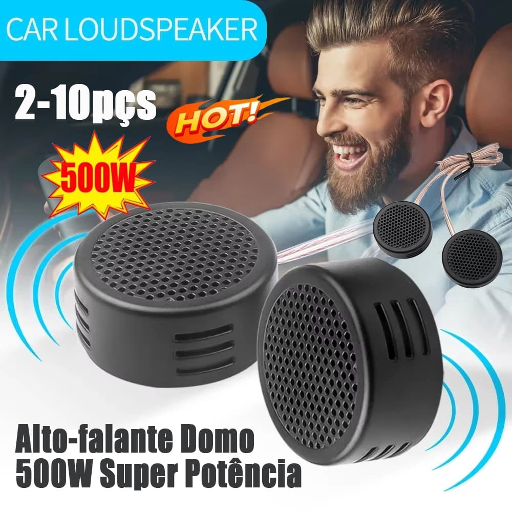 2-10pçs Alto Falantes De Carro Mini Cúpula Tweeter 500W Mini Universal Alta Eficiência Super Potência Áudio Som para Car