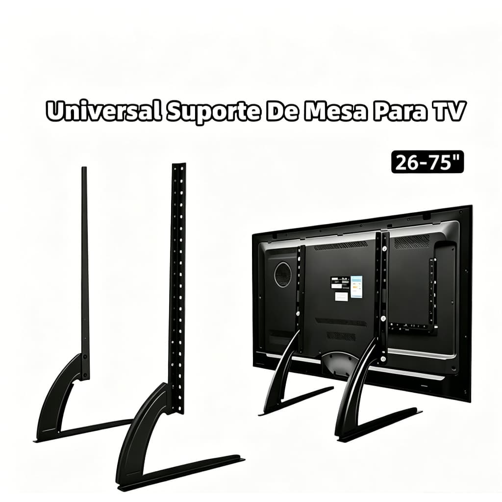 Suporte Tv Mesa Universal Fixo Base Pé Monitor 32 Até 75'' Suporte De Mesa Para Tv/monitor De Suporta até 50kg