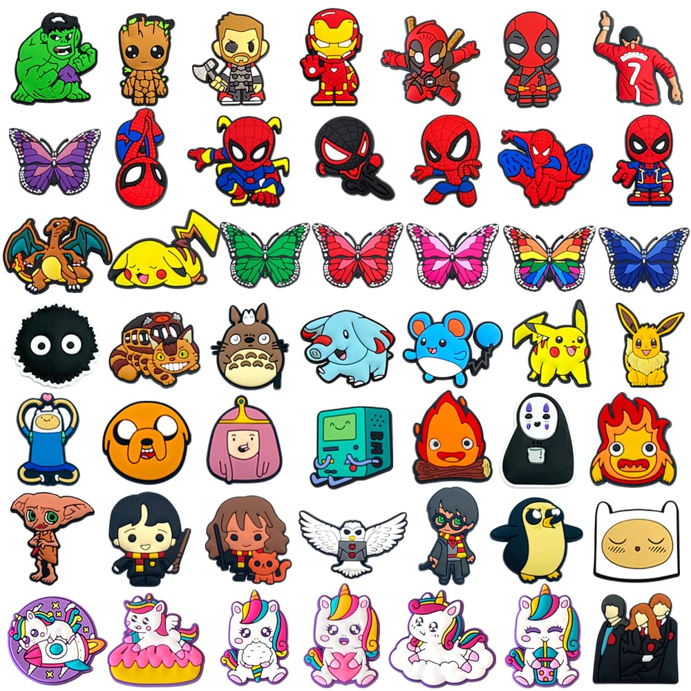 MEIDJ , Amuletos De Sapatos , 49 Peças De Tamancos De Personagens De anime Estilo Tendência Da Moda , Acessórios Decorat