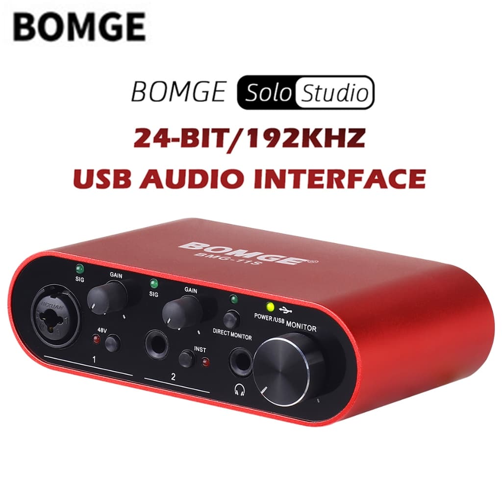 A interface de áudio USB BOMGE BMG11S de terceira geração é ideal para guitarristas, cantores e podcasters.