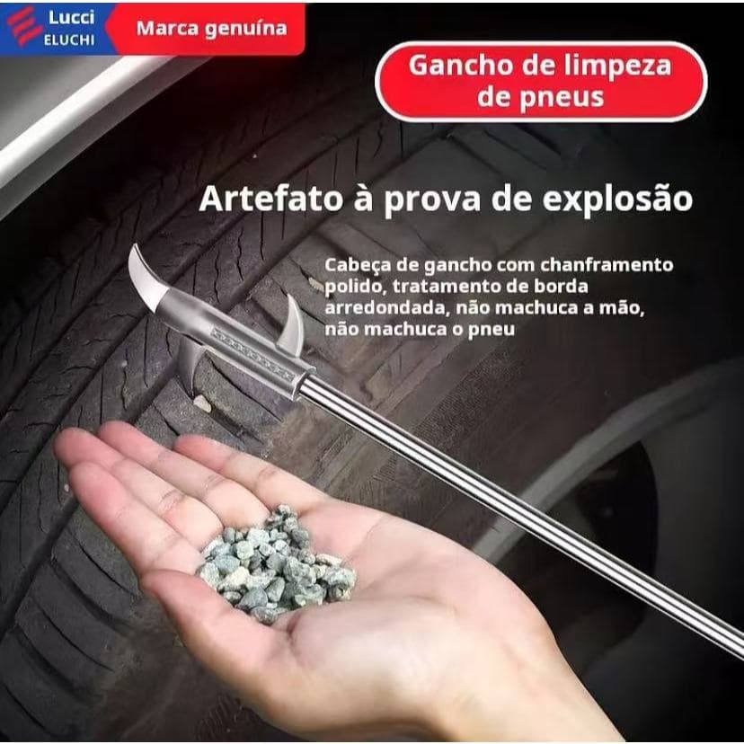 Gancho de pedra para limpeza de pneus de carro, ferramenta Universal de limpeza para remoção de pedra