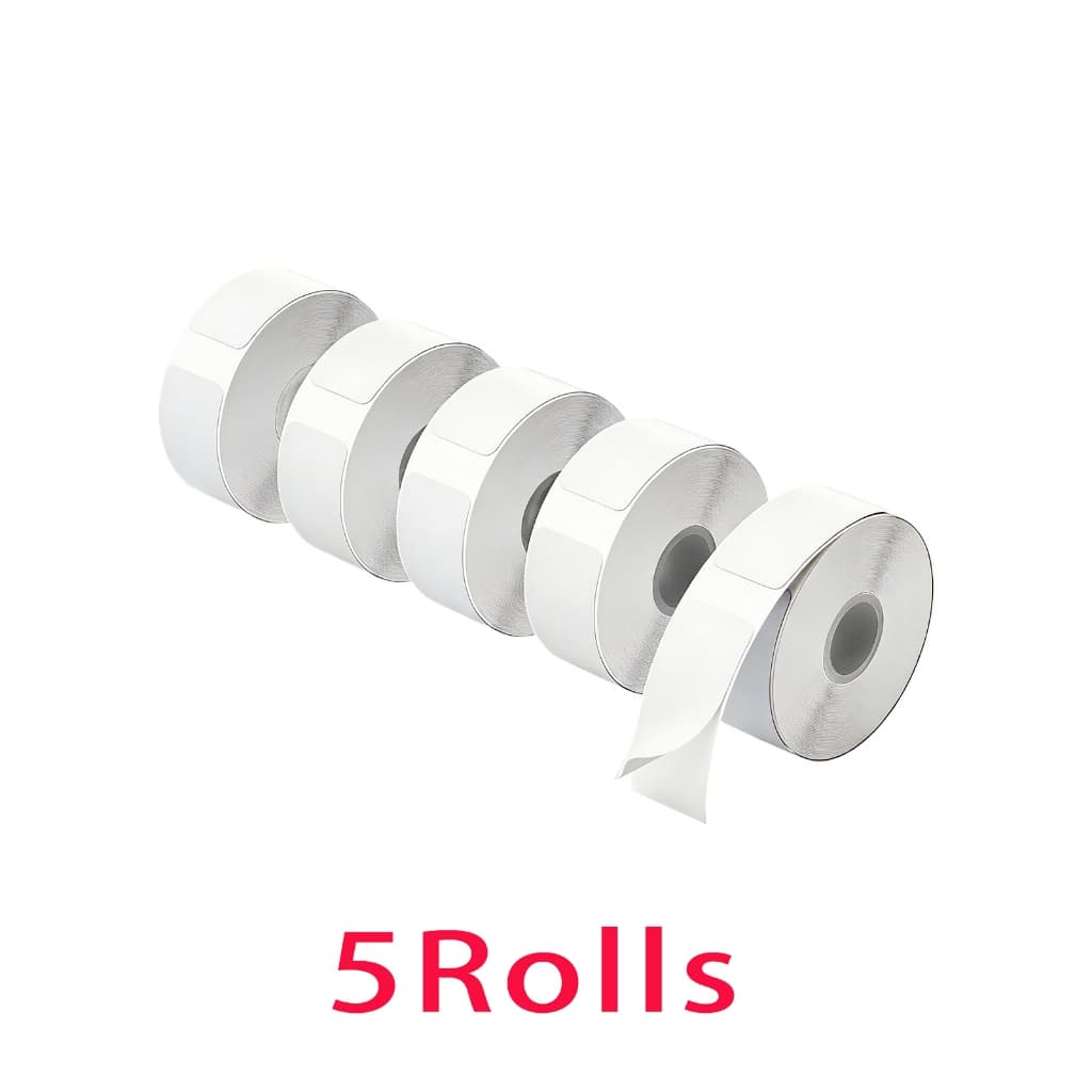 Etiquetas Térmicas De Recarga De 5 Rolos Para L12 – Papel Adesivo Térmico Direto (14x30mm/14x40mm)