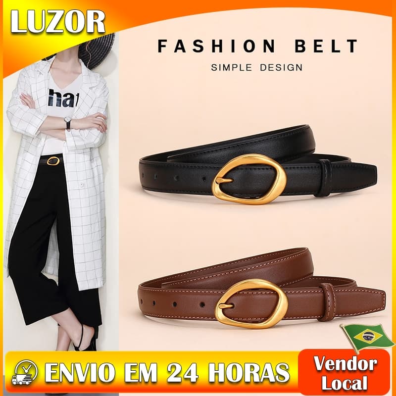 Cinto feminino acessórios High-End nicho Design couro moda All-Match cinto feminino pino fivela cinto feminino