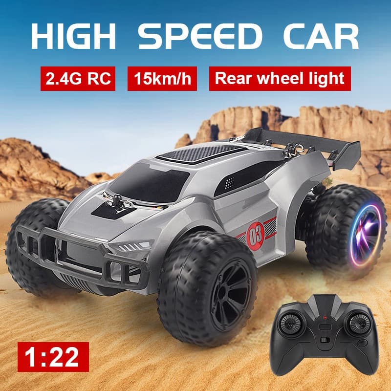 1 : 18 4WD Carro De Controle Remoto Com Tração Nas Quatro Rodas 2.4G Corrida Infantil
