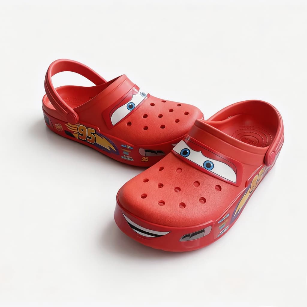 [Enviado Em 24 Horas] McQueen Car Hole Shoes Sandálias Chinelos Antiderrapantes Praia Casual