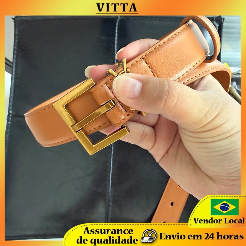Vestido Jeans feminino VITTA com cinto Fashion