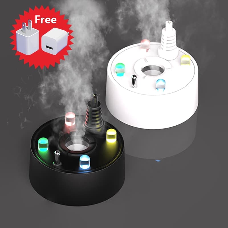 5V Fabricante De Névoa Aquário fogger 4 leds Atomizador Ultrassônico super Grande Máquina Umidificador Difusor Para Font