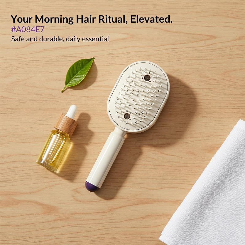 Escova De Cabelo Elétrica 2 Em 1 , Com Água , Reduz O Frizz , Pente De Massagem A Vapor Retrátil Antiestático