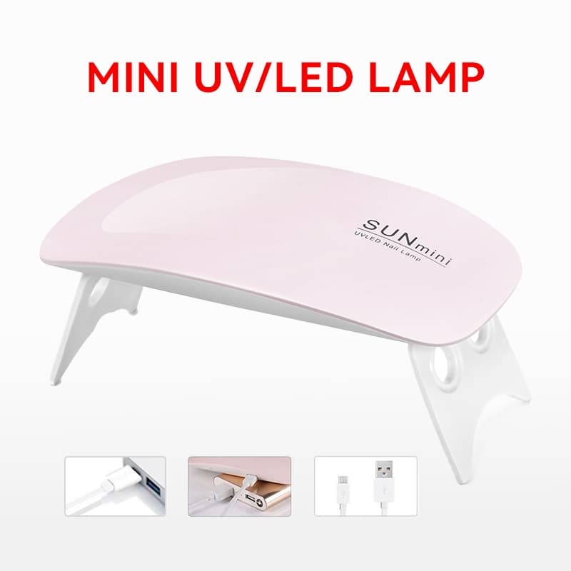 UR Açúcar 6W Mini Lâmpada De Unhas Máquina Secadora USB Portátil UV LED Terapia Luz Pequena Potência Mouse Sem Fio Da Ar