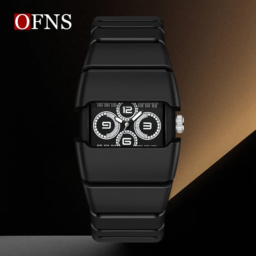 OFNS 1319 Elegante Único Relógio De Quartzo Unissex Retro 50M Resistente À Água Pulso Casual Luminoso Estudante-5