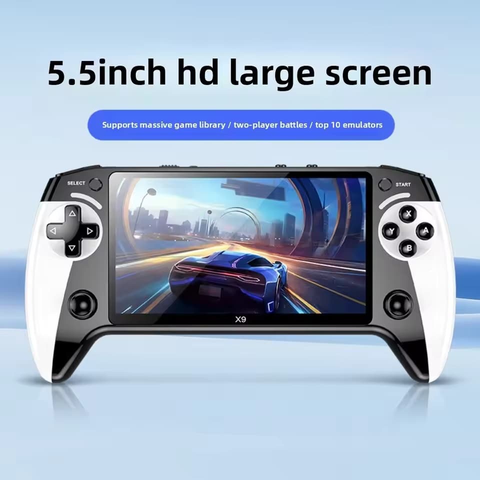 Console De Jogos Portátil Retrô X9 , Saker Tela IPS HD De 5.5 Polegadas , Mais De 20000 Clássicos , Conexão De TV , Arma