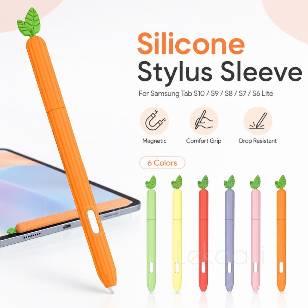 Caixa Colorida Para Samsung Galaxy Tab s10 S9 S8 S7 FE Ultra S6 Lite S Pen Plus Stylus Capa De Silicone Fofa De Substitu
