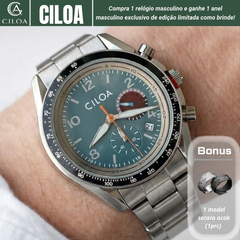 [relógio masculino] CILOA Relógio quartzo masculino novo, à prova d'água, simples e versátil 537