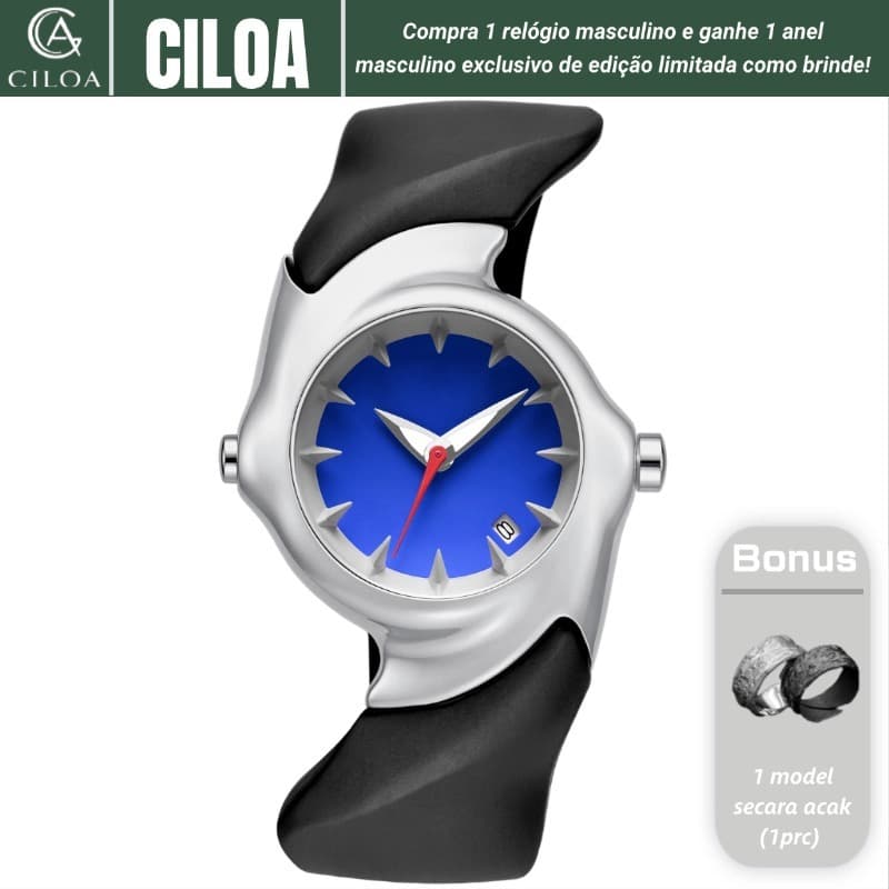 [relógio masculino] CILOA Novo relógio quartzo masculino impermeável, design diferenciado estilo Y2K PE70