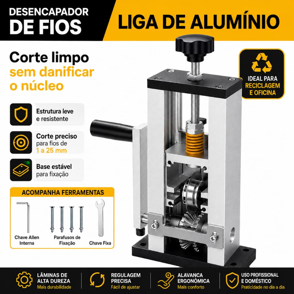 Máquina de fio e cabo 1-25mm Manual elétrica cobre alumínio e manivela