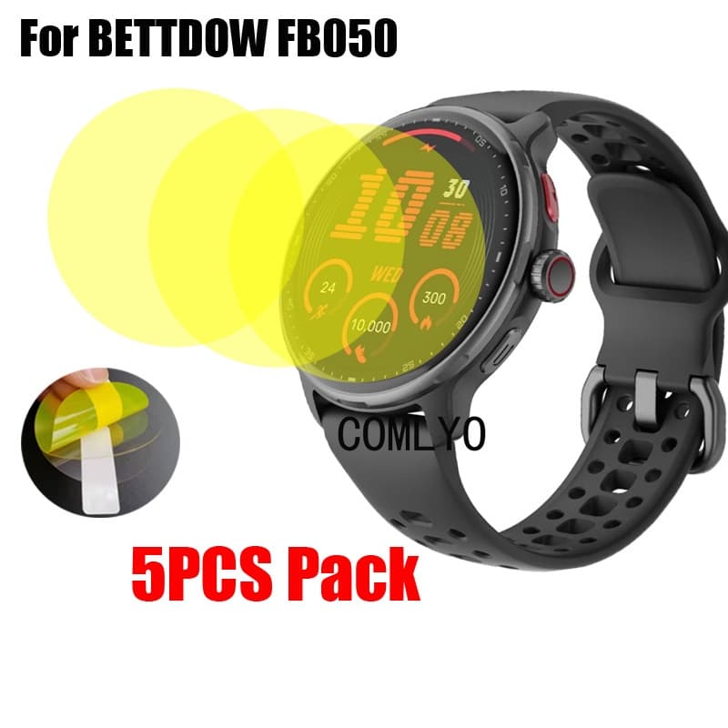 Para BETTDOW FB050 Capa Protetora De Tela De Smartwatch Relógio Inteligente HD TPU Filme