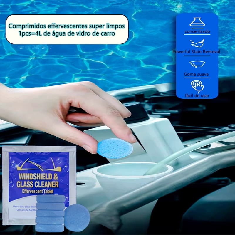30PCS Limpador De Parabrisa De Carro Detergente Limpa Vidros Concentrado Dose Única Trata Reservatório Até 4Litros Limp
