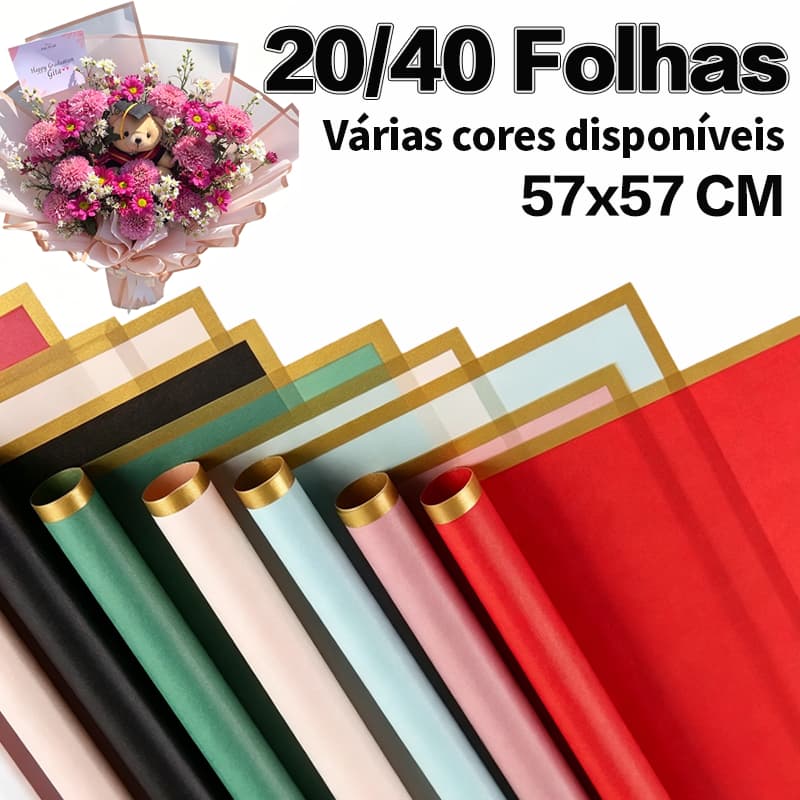 Kit 20/40 Waterproof and Moisture-proof Bouquet Paper for Making Bouquets as a Gift 57X57cm