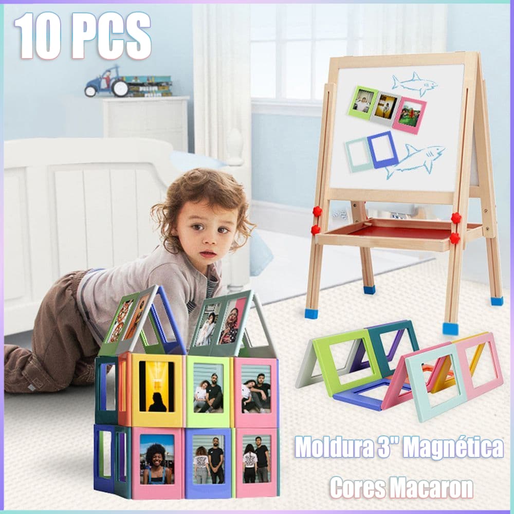 10 PCS Molduras Magnéticas de Geladeira para Fotos Instax