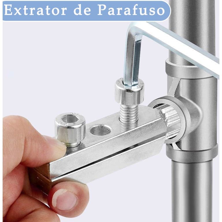 Extrator De Rosca De Tubo Quebrado, Ferramenta Compacta De Desmontagem De Válvula De Ângulo De Torneira De Repar