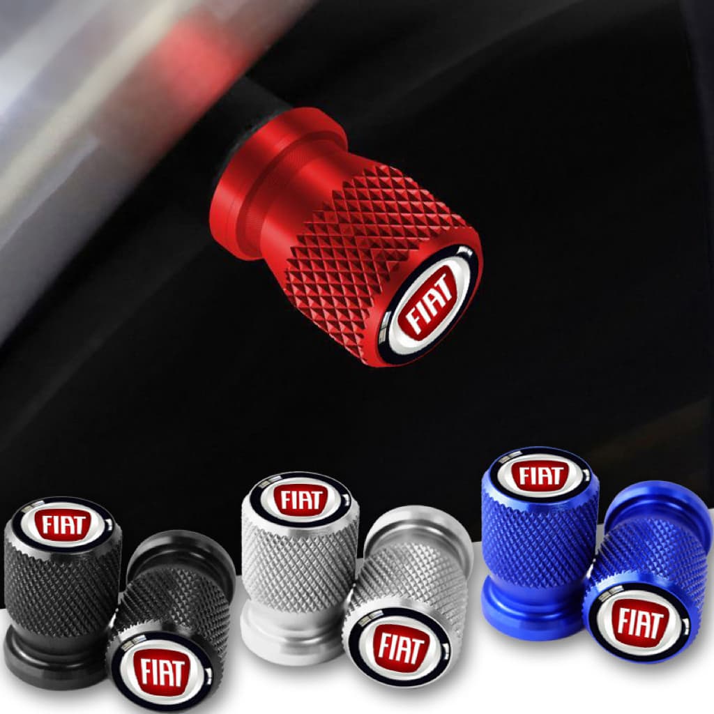 2/5 Tampas Da Haste Válvula Do Pneu De Carro Fiat , Roda De Ar À Prova De Poeira Metal Para Strada Argo Mobi Toro Fastb