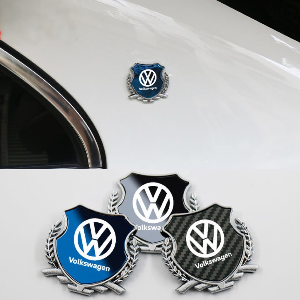 Adesivo De Emblema De Metal 3D Para Carro Volkswagen Decalque Fibra De CarbonoDecoração De Corpo Automático VW Polo 9n