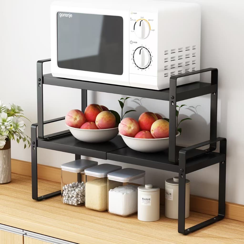 Prateleira de cozinha retrátil ajustável tamanho 35-45 cm ferramenta de armazenamento multifuncional