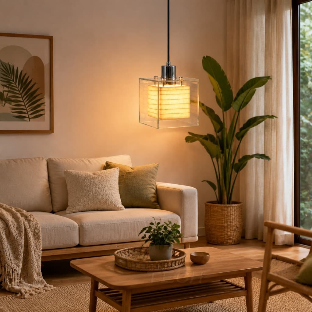 Luz Pendente De Vidro De Luxo , Lustres De Teto De Papel Quadrados Modernos , Droplight Decorativo Para Sala De Jantar ,