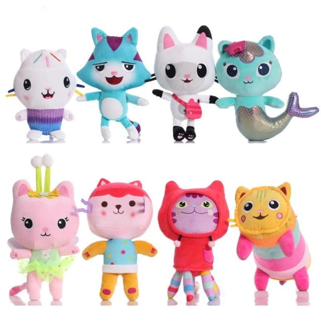 Boneca de pelúcia Pandy gato Topys Gabi casa de boneca brinquedo de pelúcia 25cm Animal sereia gato boneca crianças pres