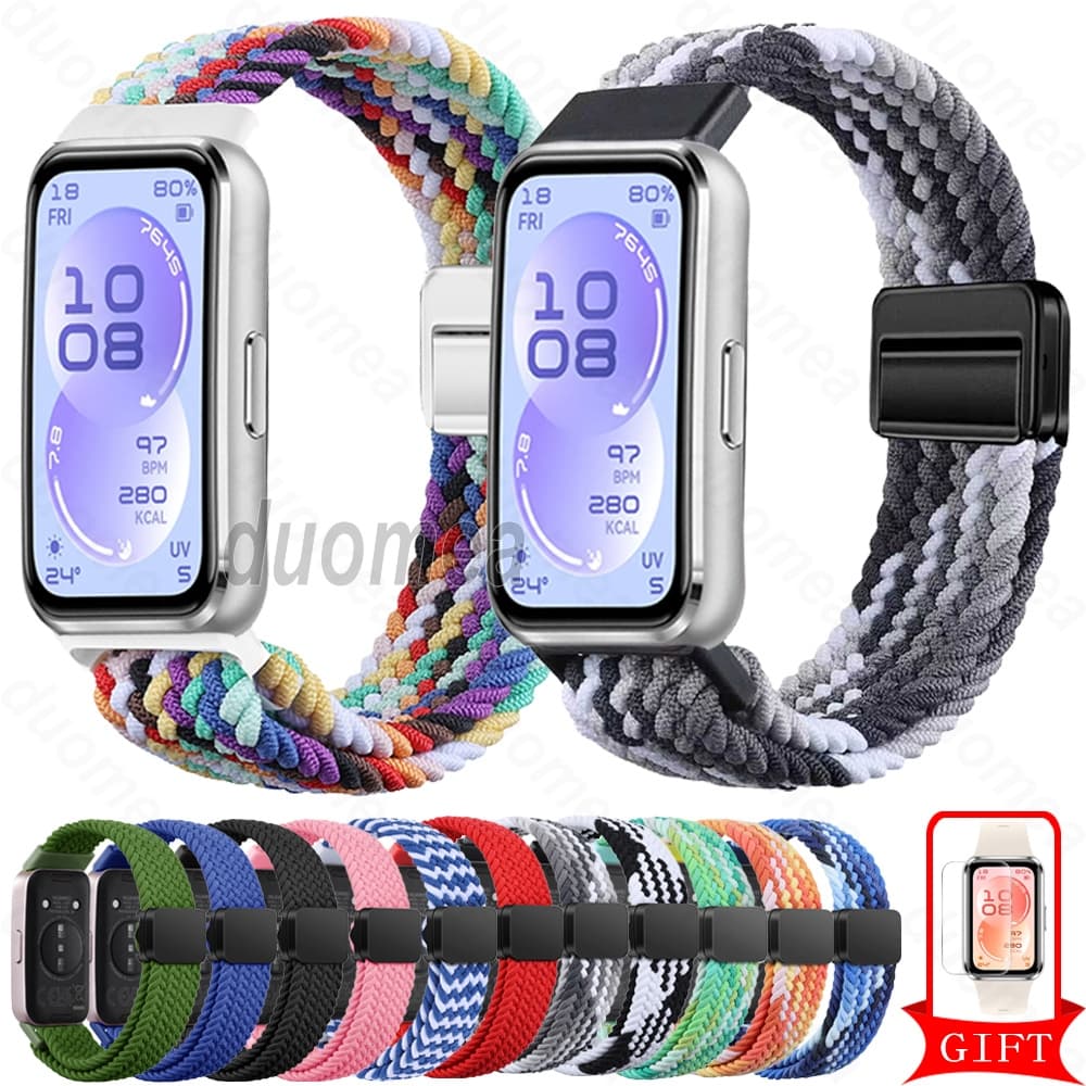 Pulseira De Nylon Com Fivela Magnética , Acessórios Para Huawei Band 11 10 9 8 / Huawei Band 11 Pro