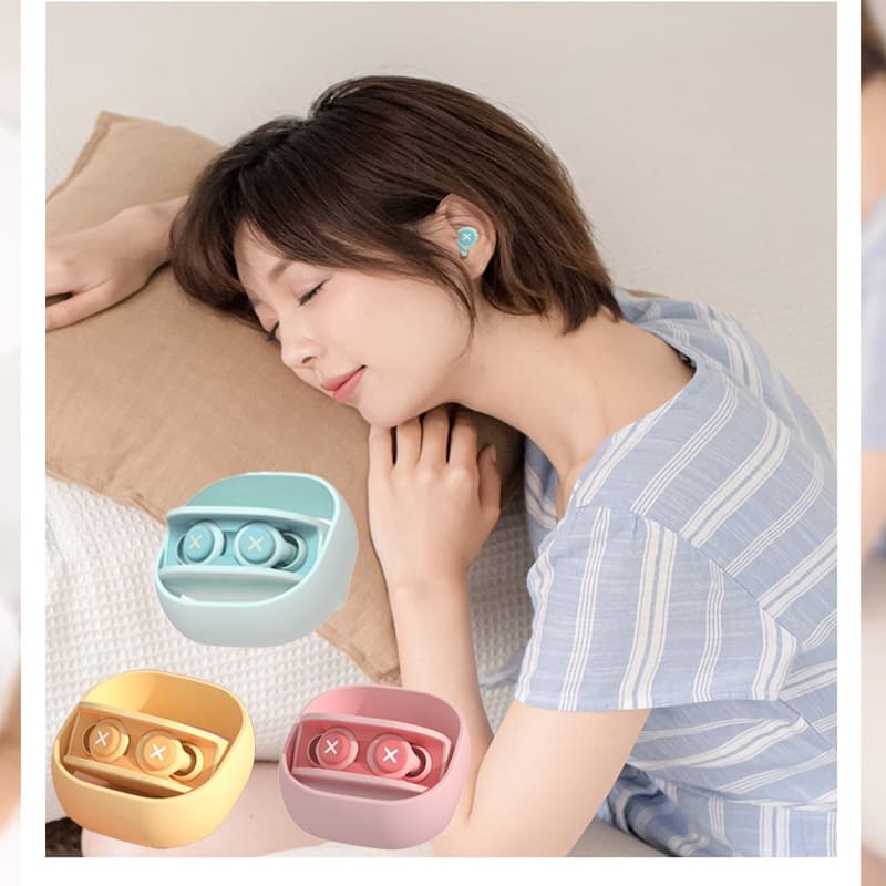 Tampão Auricular de Silicone Tripla Camada de Isolamento e Redução de Ruído para Dormir com Esponja Macia