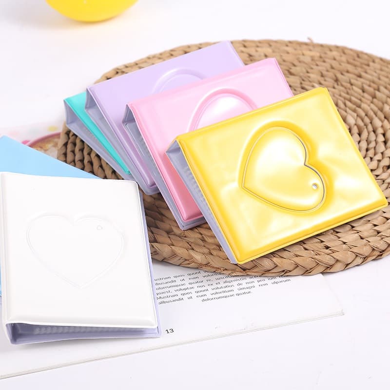 Álbum De Fotos Oco Amor Coração Capa Photocard Titular Instax Mini Para Cartões Coletar Livro