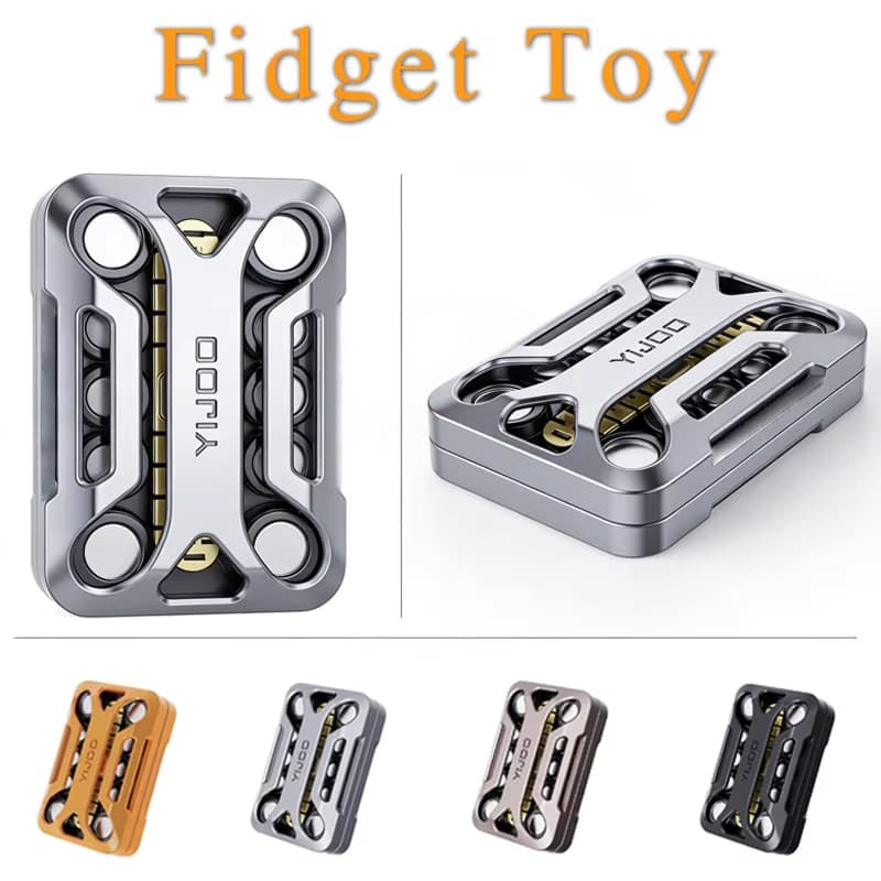 XRB Magnético Fidget Slider Push Card Metal EDC Toy Alívio Do Estresse Silent Pop It Pocket Hand Spinner Presente De Ans
