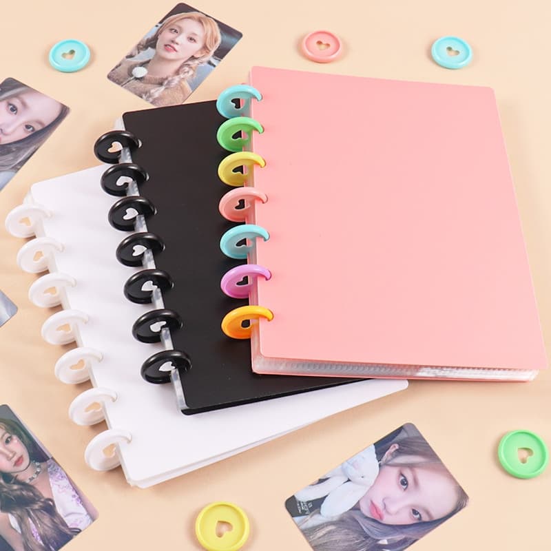 80~160 Bolsos Álbum de Cartões Furo Cogumelo Para Cartões Kpop Fotos Páginas Removíveis Organizador de Cards Coleção