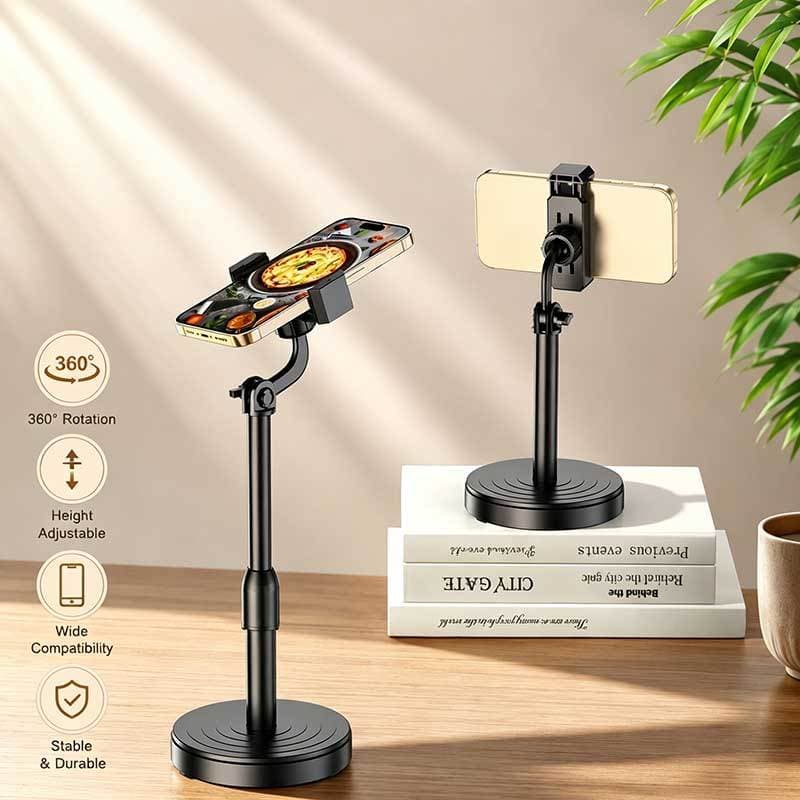 Suporte Tripé Para Mesa Com Mini Pedestal Ajustável 360° Ideal Para Gravação de Videos Tripé de Mesa