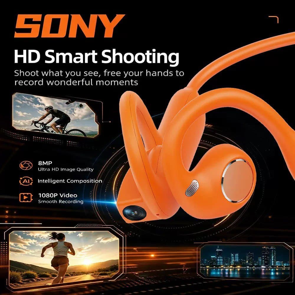 Fones De Ouvido Bluetooth Inteligentes E900 Com Câmera De 8 Mp , Gravação De Fotos E Vídeo , De Condução De Áudio