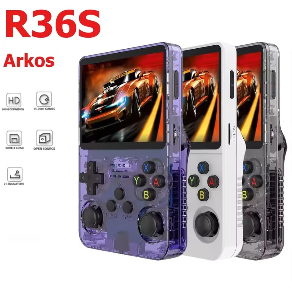 R36S Novo Console De Jogos Retrô Sistema De Código Aberto Linux De 3.5 Polegadas Portátil Com Memória Grande De 128 Gb
