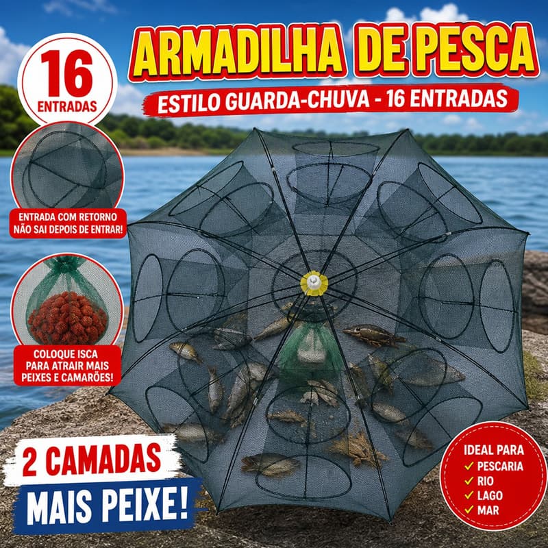 Armadilha Covo Peixe Isca Viva Lambaris Camarões