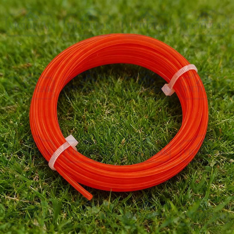 Linha Redonda De Nylon Laranja De 2.4 Mm x 5 M , Corda De Corte De Grama Resistente Ao Desgaste Para Cortador De Escova