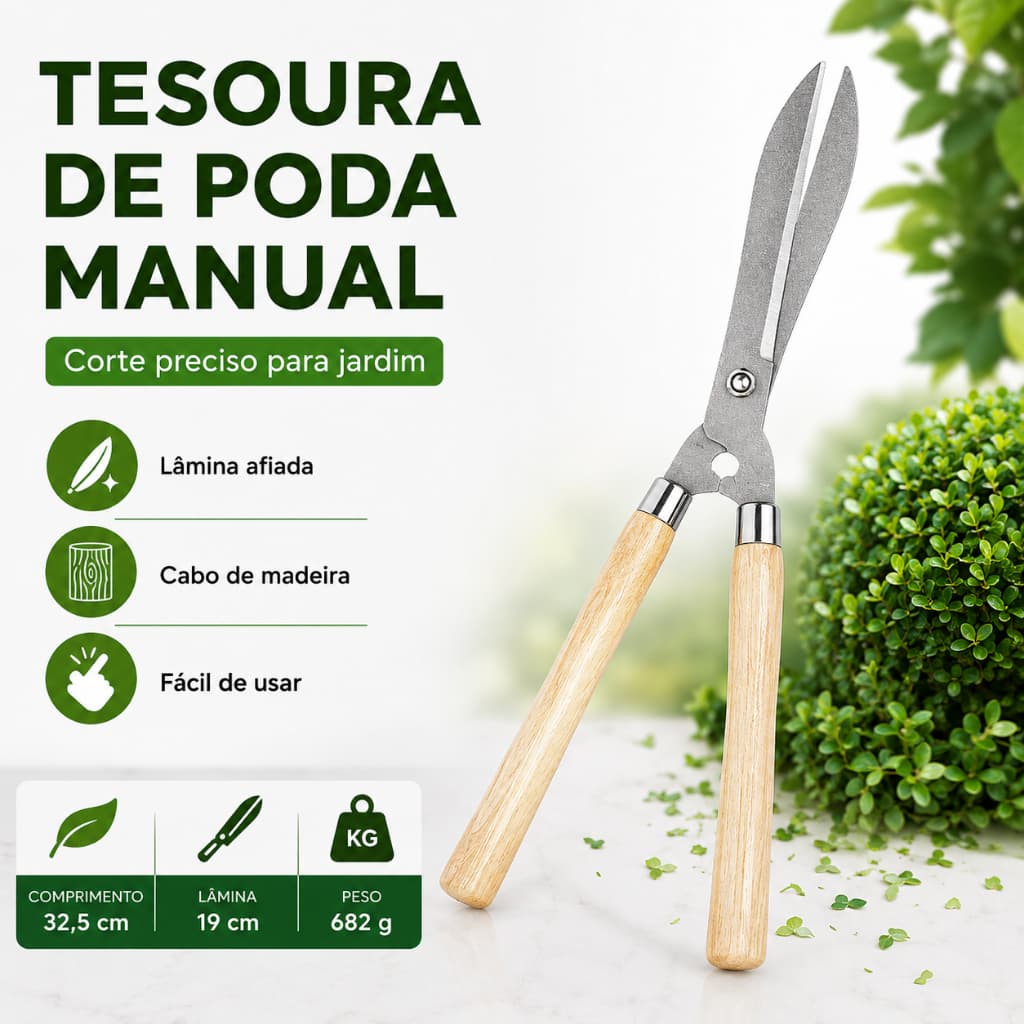 Tesoura de Poda Grama Jardim Cerca Cerca-viva Tesourão Jardinagem