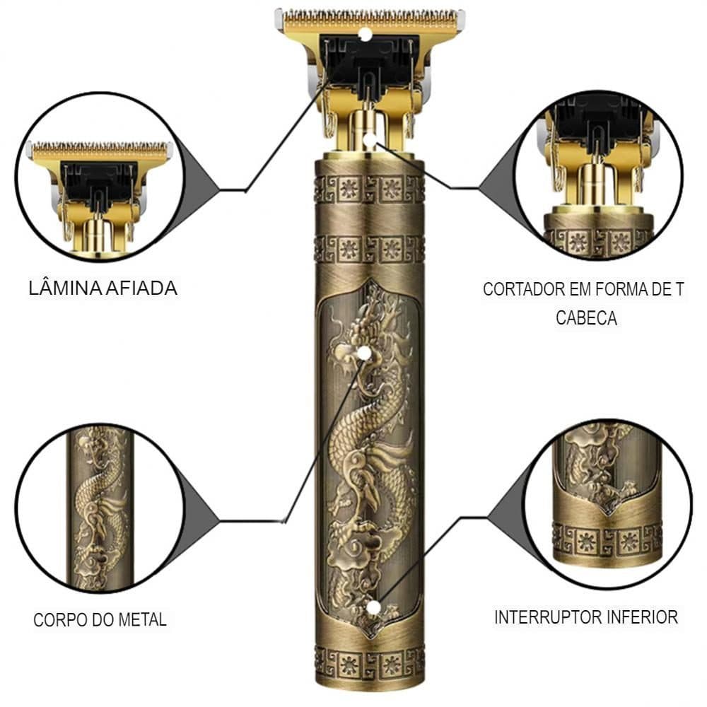 Máquina De Corte De Calopsita Para Barba eletrico Masculino P-Elethricus Aleatório